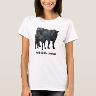 Black Angus Cow & Cute Calf T-Shirt