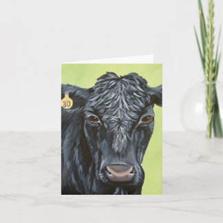 Black Angus Folded Card