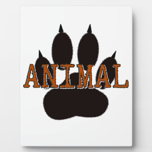 Black Animal Paw Print Plaque