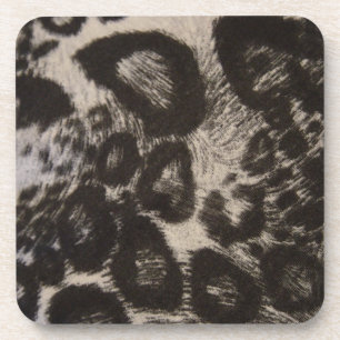 BLACK ANIMAL PRINT COASTER