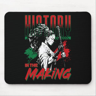 Black Anime Girl, History In The Making, Black Wom Mouse Pad