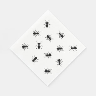 Black Ants Backyard Cookout BBQ Funny Picnic Napkin