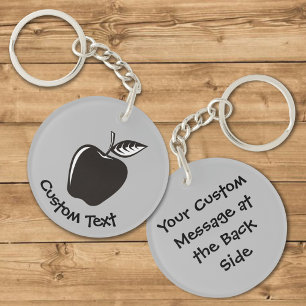 Black Apple Keychain