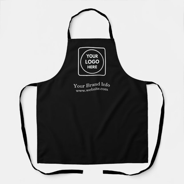 Black Apron | Custom Business Logo Workwear (Front)