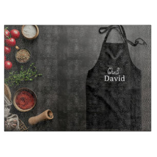 Black Apron Cutting Board