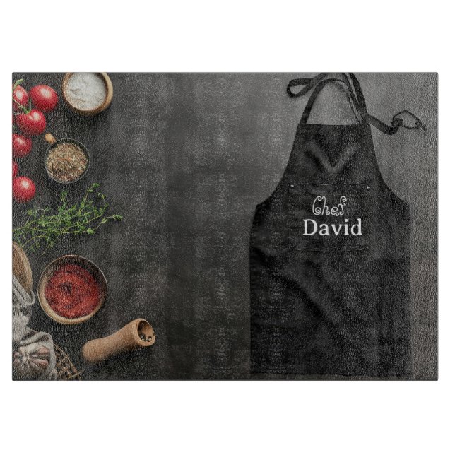 Black Apron Cutting Board (Front)