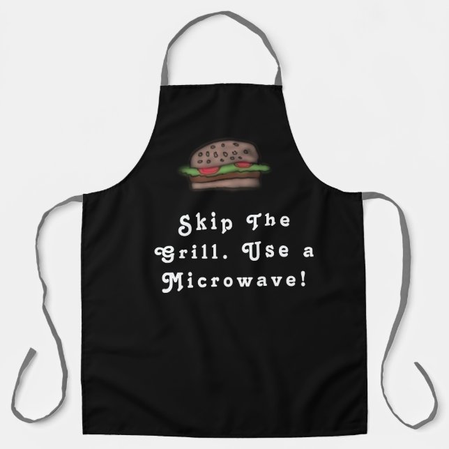 Black Apron Hamburger Food Quote (Front)