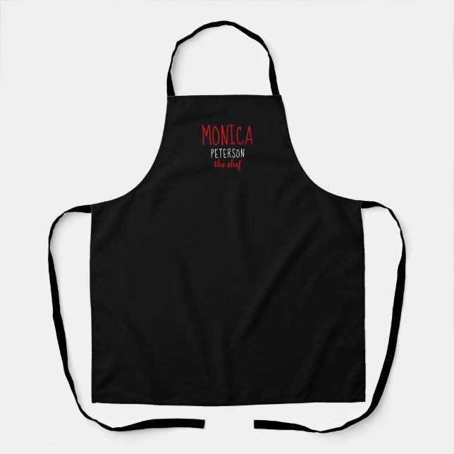 Black Apron with her name (Front)