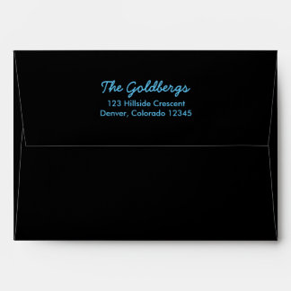 Black Aqua Blue A7 Envelope