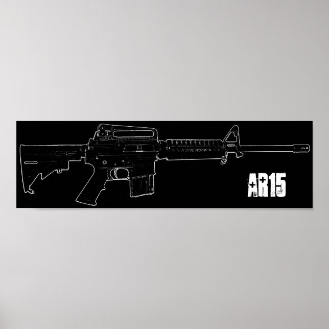 black ar 15 Poster (Front)