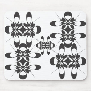 Black arabesque mouse pad