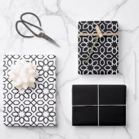 Black Arabic Geometric Pattern