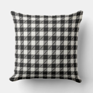 black Argyle Pillow