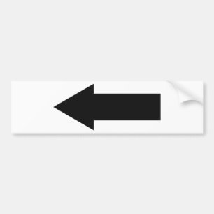 black arrow left icon bumper sticker