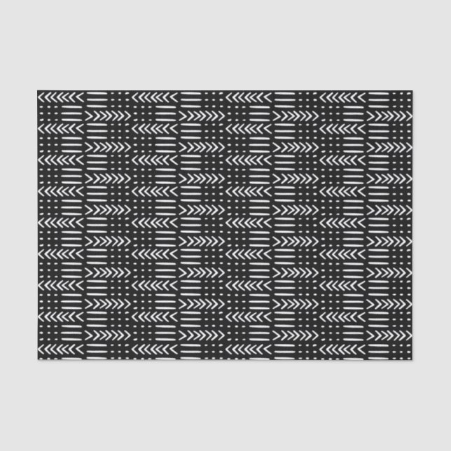 Black Arrow Mud Cloth Tissue Paper (Front)