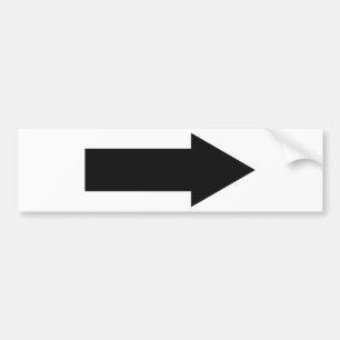 black arrow right icon bumper sticker