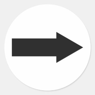 black arrow right icon classic round sticker