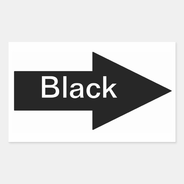 Black Arrow Sign Sticker (Front)