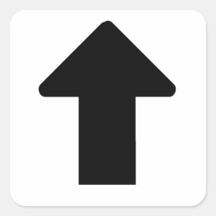 Black Arrow Square Sticker