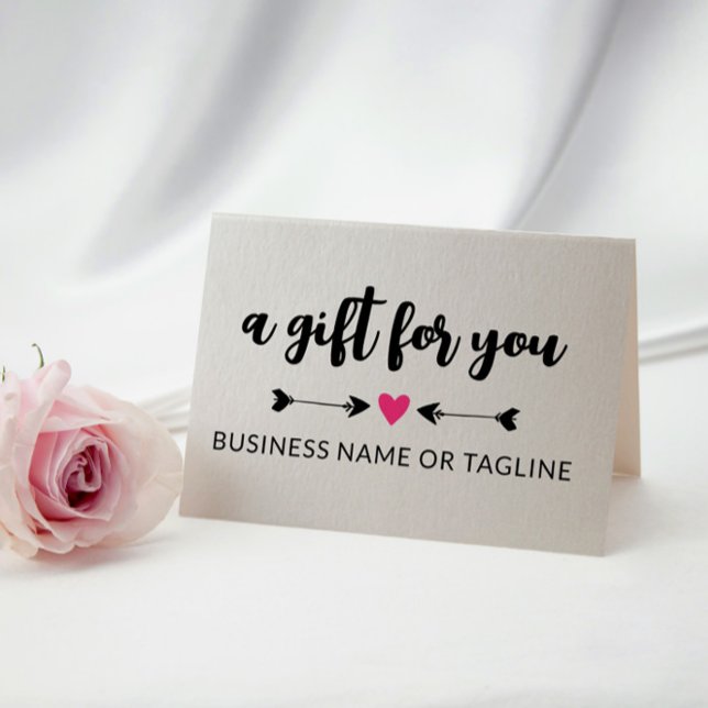 Black Arrows Hot Pink Heart Cute Gift Certificate (Creator Uploaded)