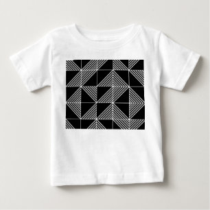 Black Art Deco Lines Baby T-Shirt