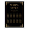 Black Art Deco Wedding Seating Chart Poster 18x24
