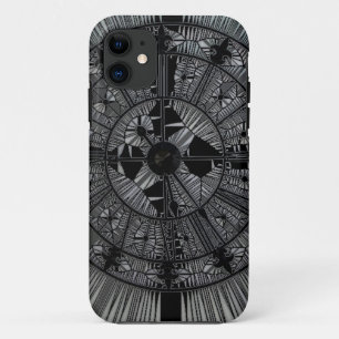 Black art design iPhone 11 case