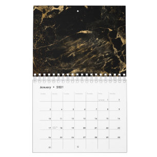Black Art Design Worn Grunge Aesthetics Gothic Calendar