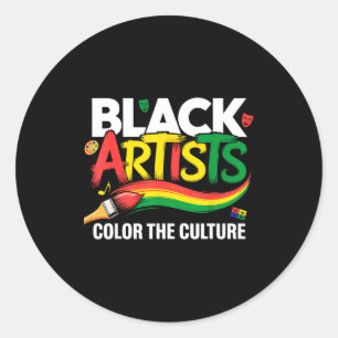 Black Artist Color The Culture Black History Month Classic Round Sticker