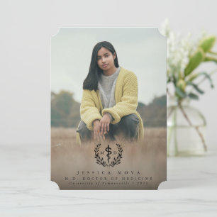 Black Asclepius MD Doctor of Medicine Graduation Announcement