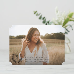 Black Asclepius Medical School 2 Photo Graduation Announcement