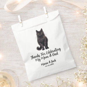 Black Asian Cat Pet Wedding Full Colour  Favour Bag