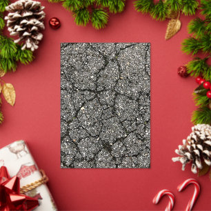 Black Asphalt Street Paving Cement Acrylic Invitations