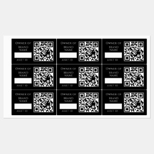 Black Asset QR   Custom Company Property Tracking