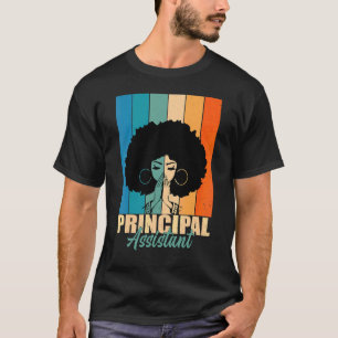 Black Assistant Principal Job Title School Worker T-Shirt