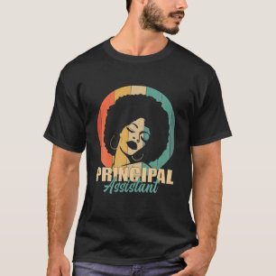 Black Assistant Principal Job Title School Worker T-Shirt