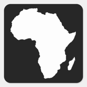 Black Audacious Africa Square Sticker
