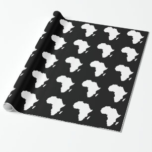 Black Audacious Africa Wrapping Paper