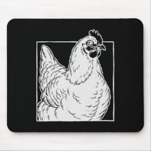 Black Australorp Chicken - Vintage Farm Art Mouse Pad