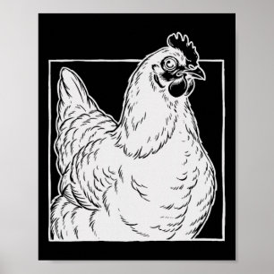Black Australorp Chicken - Vintage Farm Art Poster