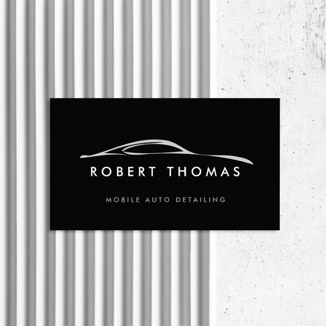 Black Auto Detailing, Auto Repair Logo Business Card (Creator Uploaded)