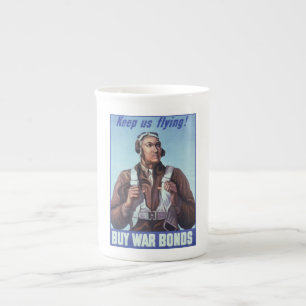Black Aviators: U.S. WW2 Military Fighting Service Bone China Mug