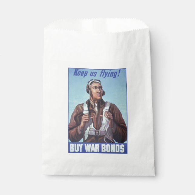 Black Aviators: U.S. WW2 Military Fighting Service Favour Bag (Front)