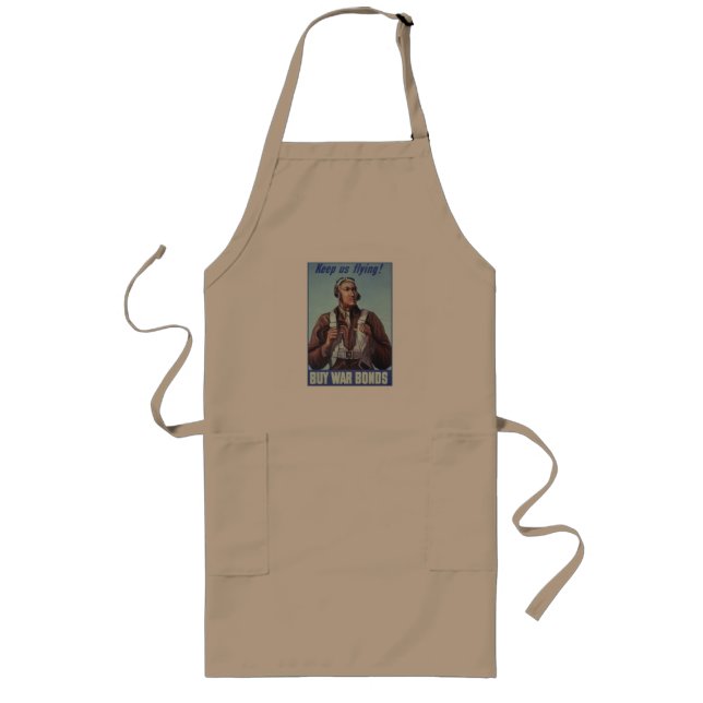 Black Aviators: U.S. WW2 Military Fighting Service Long Apron (Front)