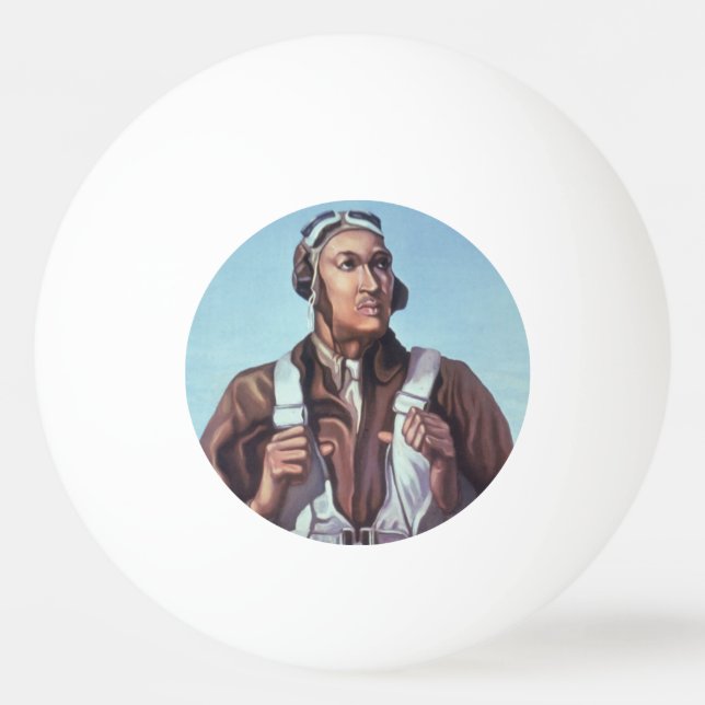 Black Aviators: U.S. WW2 Military Fighting Service Ping Pong Ball (Front)