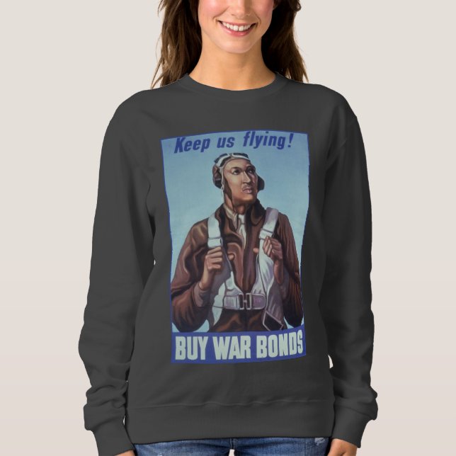 Black Aviators: U.S. WW2 Military Fighting Service Sweatshirt (Front)
