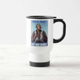 Black Aviators: U.S. WW2 Military Fighting Service Travel Mug