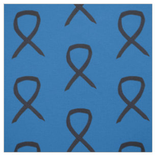 Black Awareness Ribbon Custom Fabric Material