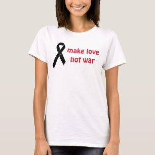 Black Awareness Ribbon + your message T-Shirt