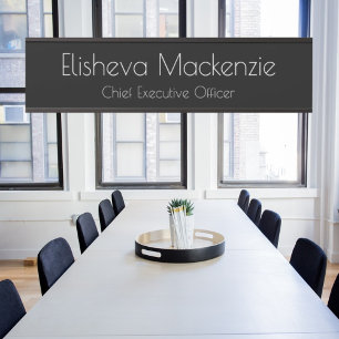 Black B&W Office Door Sign Signs  Name Plate 